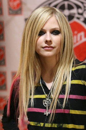 Avril Lavigne appears at Virgin megastore in L.A.
