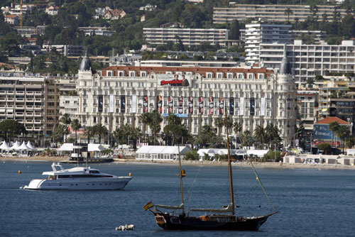 A general view of the Festival Palace in Cannes