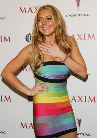 Lindsay Lohan attends the Maxim Hot 100 Party