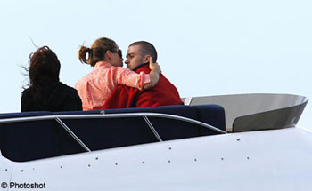 Justin Timberlake and Jessica Biel aboard the love boat