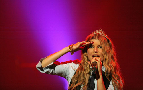 Fergie performs at the Wiltern theatre