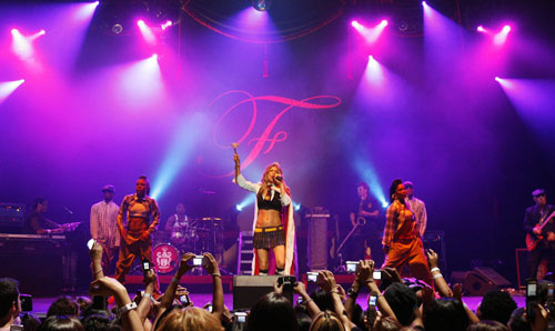 Fergie performs at the Wiltern theatre