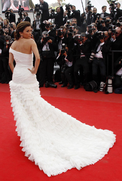 Eva Longoria Parker arrives for opening ceremony of 63rd Cannes Film Festival