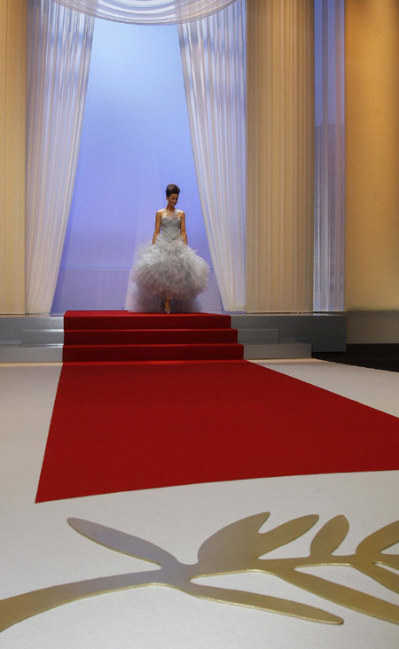 Master of Ceremony Kristin Scott-Thomas arrives for opening ceremony of the 63rd Cannes Film Festival