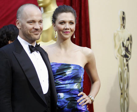 Maggie Gyllenhaal arrives at the 82nd Academy Awards