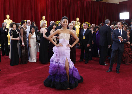 Zoe Saldana at the 82nd Academy Awards