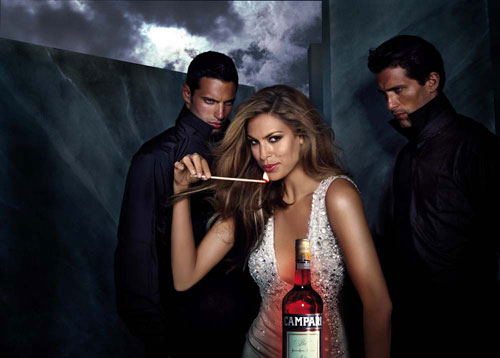 Eva Mendes poses for the Campari Calender 2008