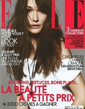 Carla Bruni covers ELLE magazine