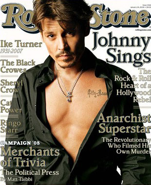 Johnny Depp covers Rolling Stone