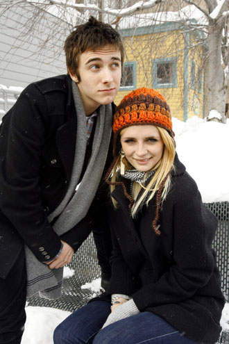 Barton and Thompson pose during the 2008 Sundance Film Festival