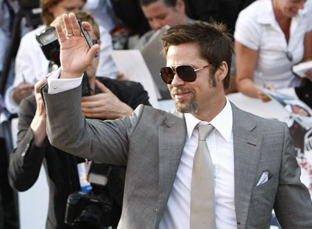 Cast member Brad Pitt arrives at premier of film 