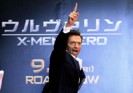 Hugh Jackman at premiere of the film X-men Origins: Wolverine in Tokyo