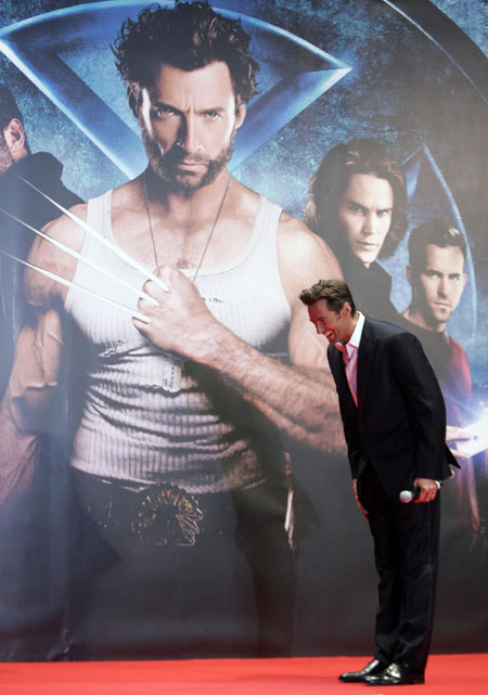 Hugh Jackman at premiere of the film X-men Origins: Wolverine in Tokyo