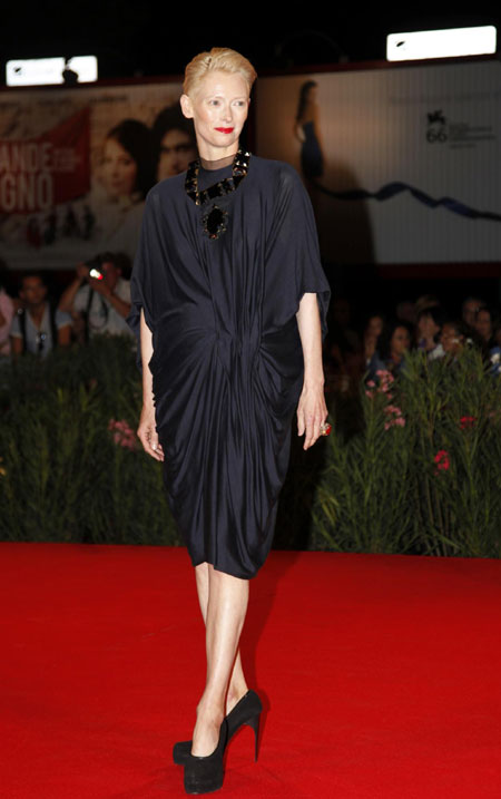 Tilda Swinton attends red carpet event at the 66th Venice Film Festival