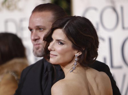 Sandra Bullock arrives at 67th annual Golden Globe Awards