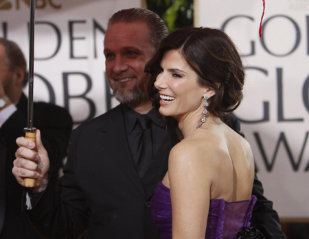 Sandra Bullock arrives at 67th annual Golden Globe Awards