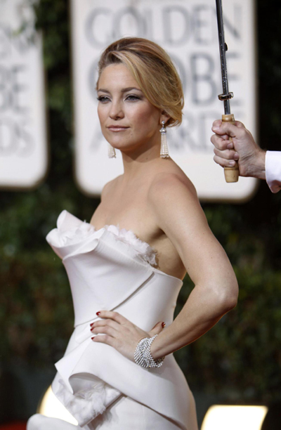 Kate Hudson arrives at the 67th annual Golden Globe Awards