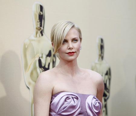 Charlize Theron arrives at the 82nd Academy Awards