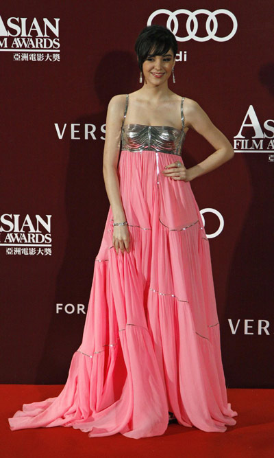 Stars sparkle red carpet at the Asian Film Awards in Hong Kong