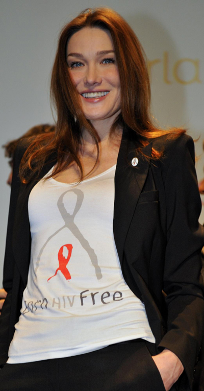 Carla Bruni-Sarkozy at international launch of Born HIV Free campaign