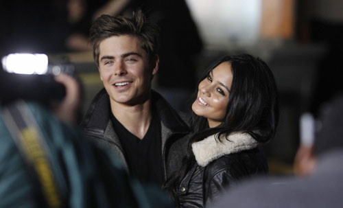 Zac Efron and Vanessa at premiere of 