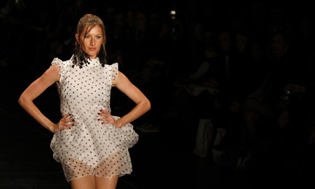 Gisele Bundchen present creation at Sao Paulo Fashion Week