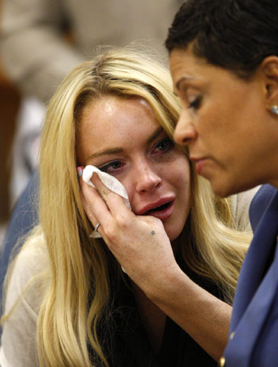 Distraught Lindsay Lohan sentenced to 90 days jail