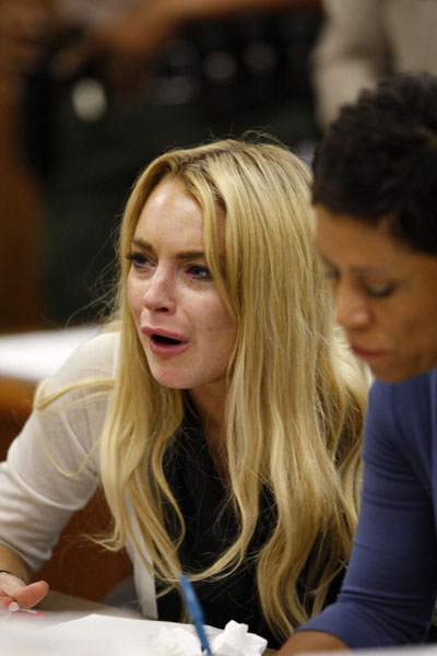 Distraught Lindsay Lohan sentenced to 90 days jail