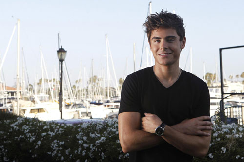 Zac Efron poses for a photo in Marina del Rey