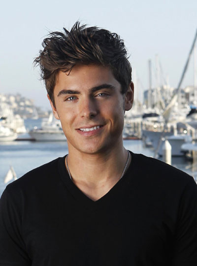 Zac Efron poses for a photo in Marina del Rey