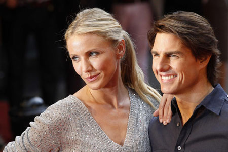 Tom Cruise and Cameron Diaz at premiere of film 