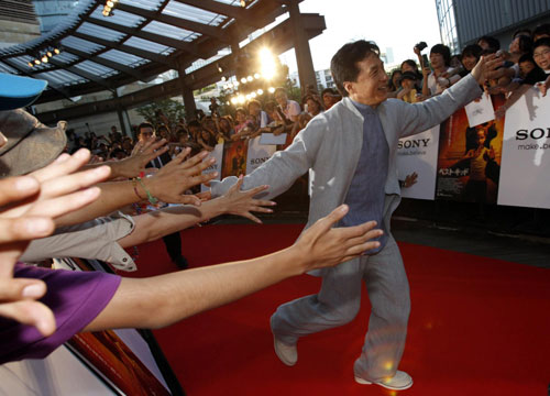 Jackie Chan and Jaden Smith at Japanese premiere of 