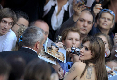 Angelina Jolie attends premiere of her movie 