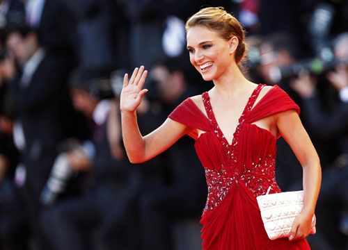 Natalie Portman arrives at 'Black Swan' red carpet at 67th Venice Film Festival