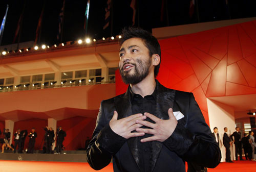 Red carpet of '13 Assassins' at 67th Venice International Film Festival