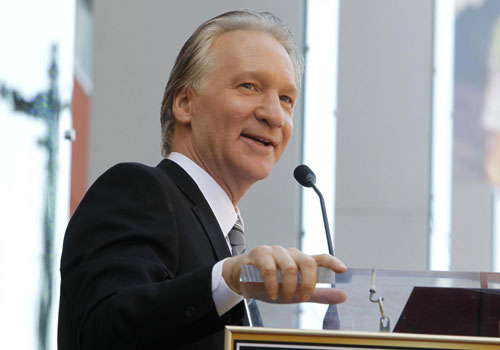 Hollywood comedian Bill Maher honored on Walk of Fame