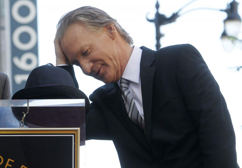 Hollywood comedian Bill Maher honored on Walk of Fame