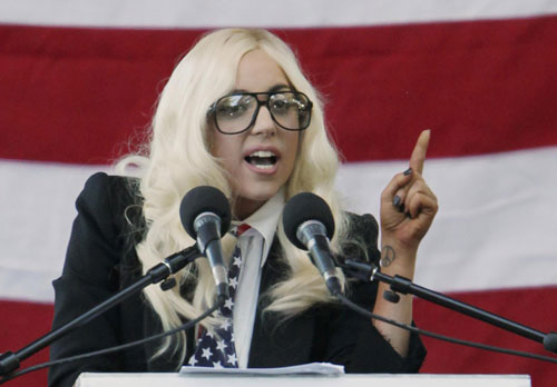 Lady Gaga fights 'don't ask, don't tell' in Maine