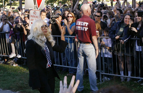 Lady Gaga fights 'don't ask, don't tell' in Maine