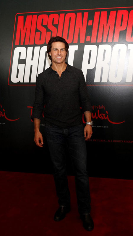 Tom Cruise in Dubai for film 'Mission: Impossible Ghost Protocol'