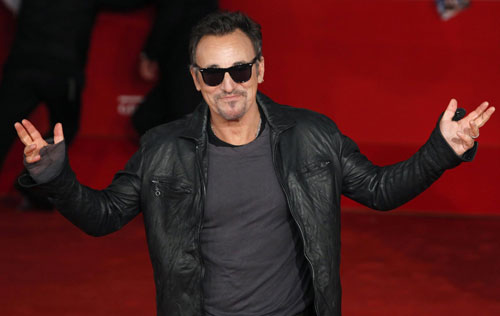 Musician Bruce Springsteen arrives on red carpet at Rome Film Festival