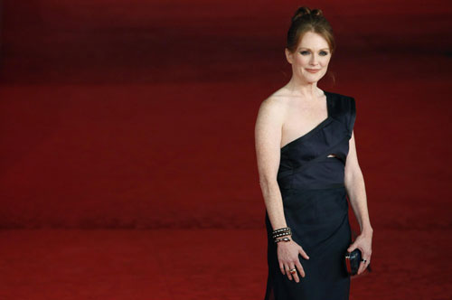 Julianne Moore receives a life-time acting award at Rome Film Festival