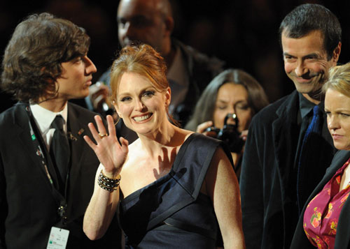 Julianne Moore receives a life-time acting award at Rome Film Festival