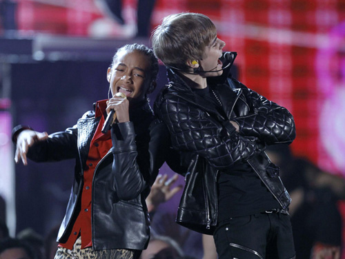 Singers perform at the 53rd annual Grammy Awards in L.A.