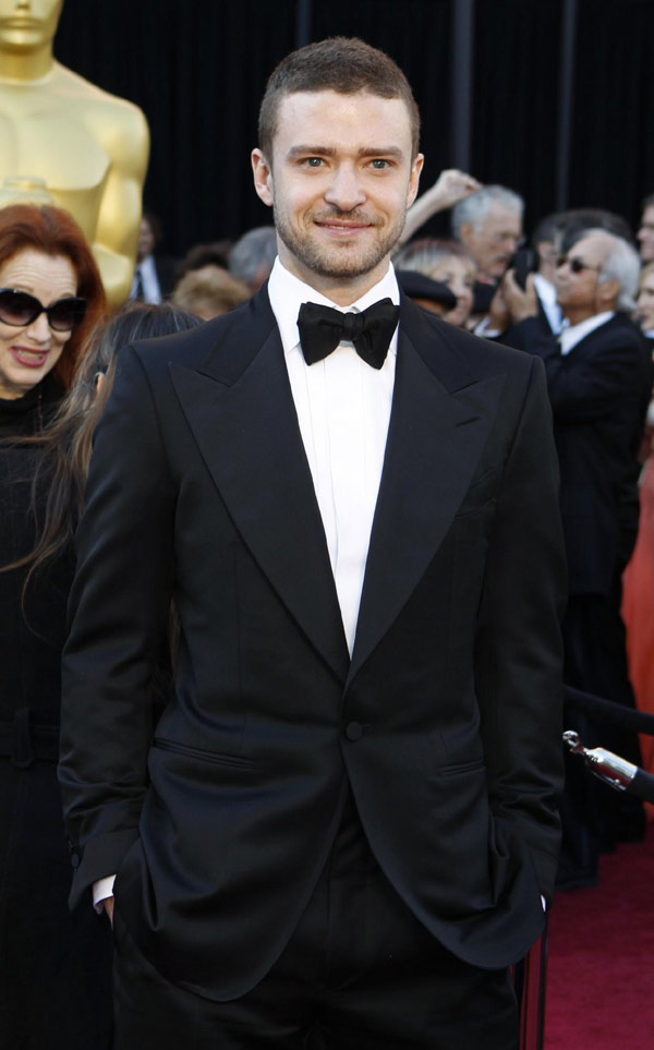 Justin TImberlake arrives at the 83rd Academy Awards