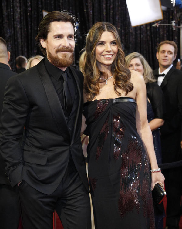 Christian Bale and his wife arrive at the 83rd Academy Awards