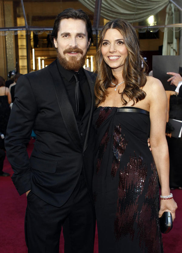 Christian Bale and his wife arrive at the 83rd Academy Awards