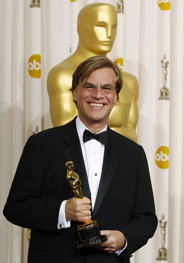 Aaron Sorkin wins the Oscar for best Adapted Screenplay