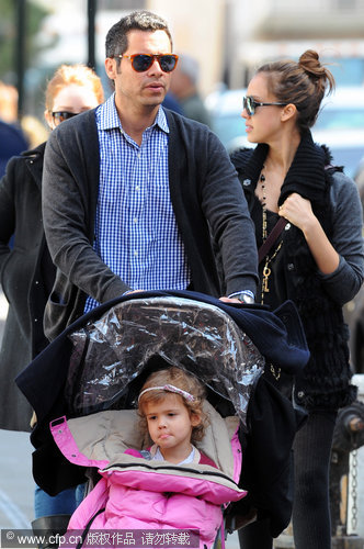 Jessica Alba and family out in CA