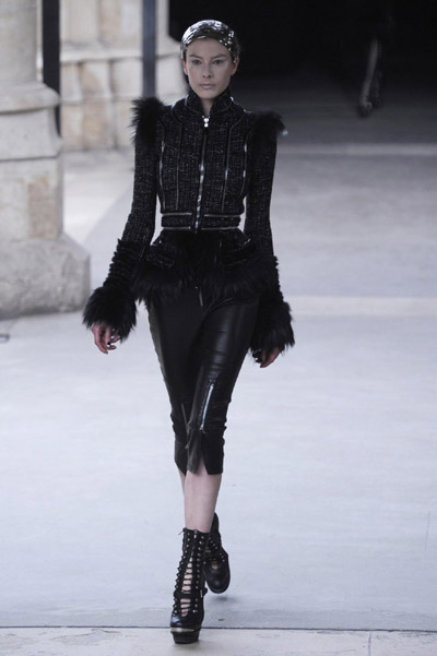 Alexander McQueen fashion collection show during Paris Fashion Week